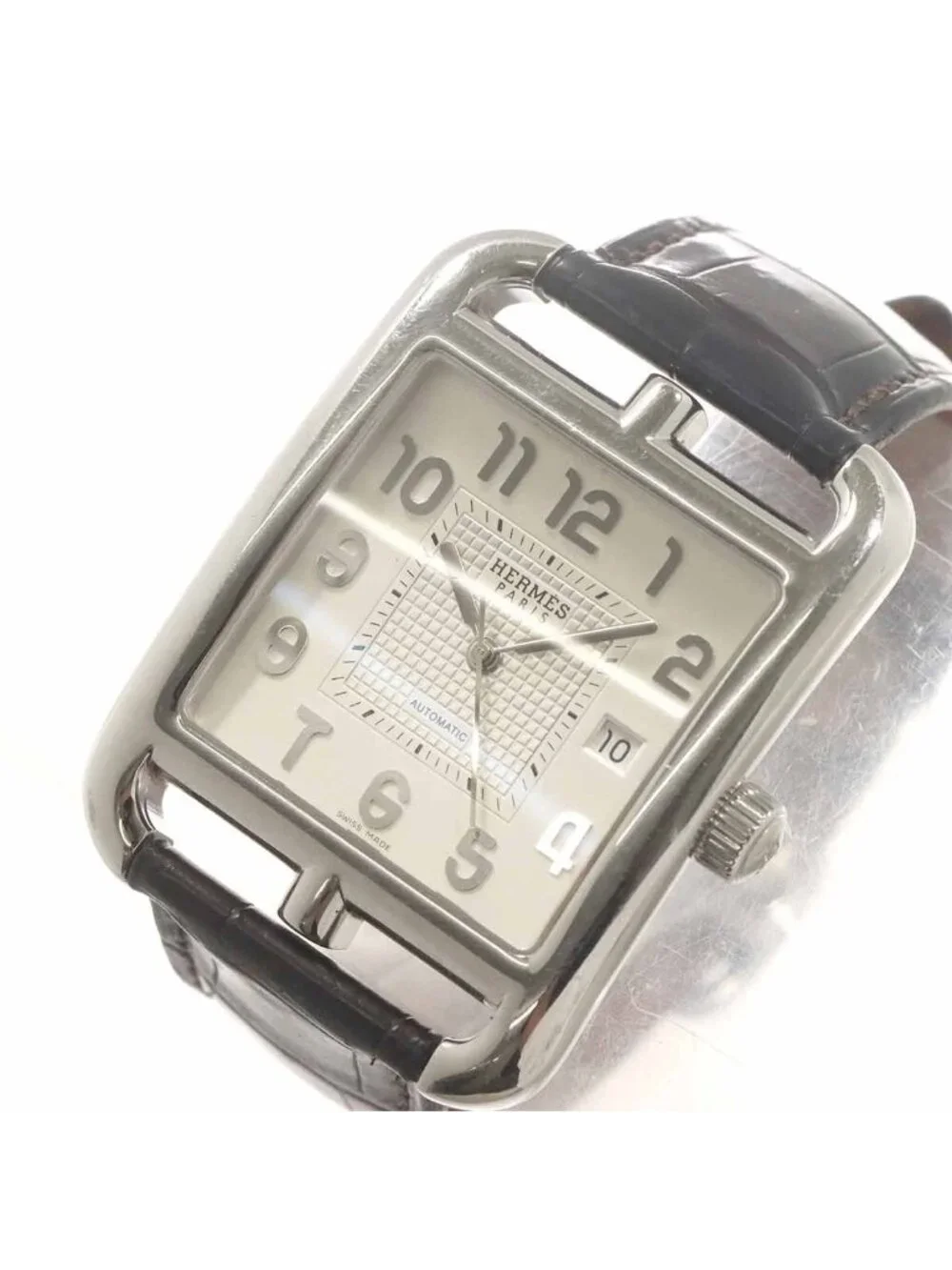 Hermes Cape Cod Cd6 710 Watch Date Silver Automatic